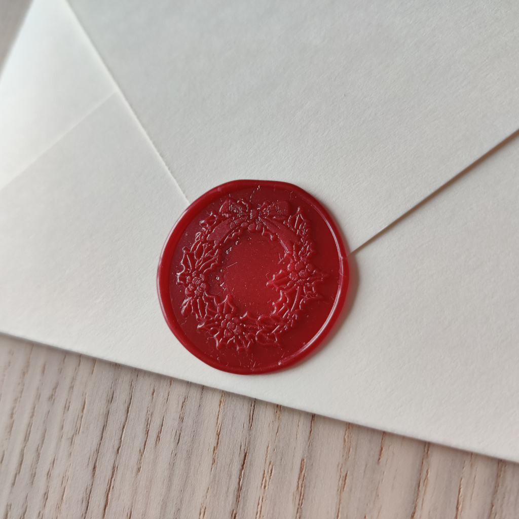 Ivory White Envelope with Wax Seal