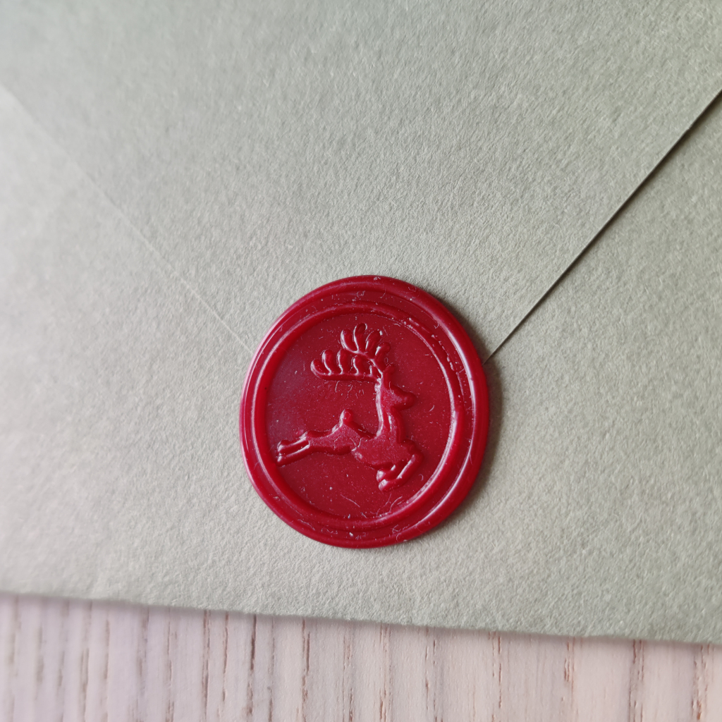 Ivory White Envelope with Wax Seal